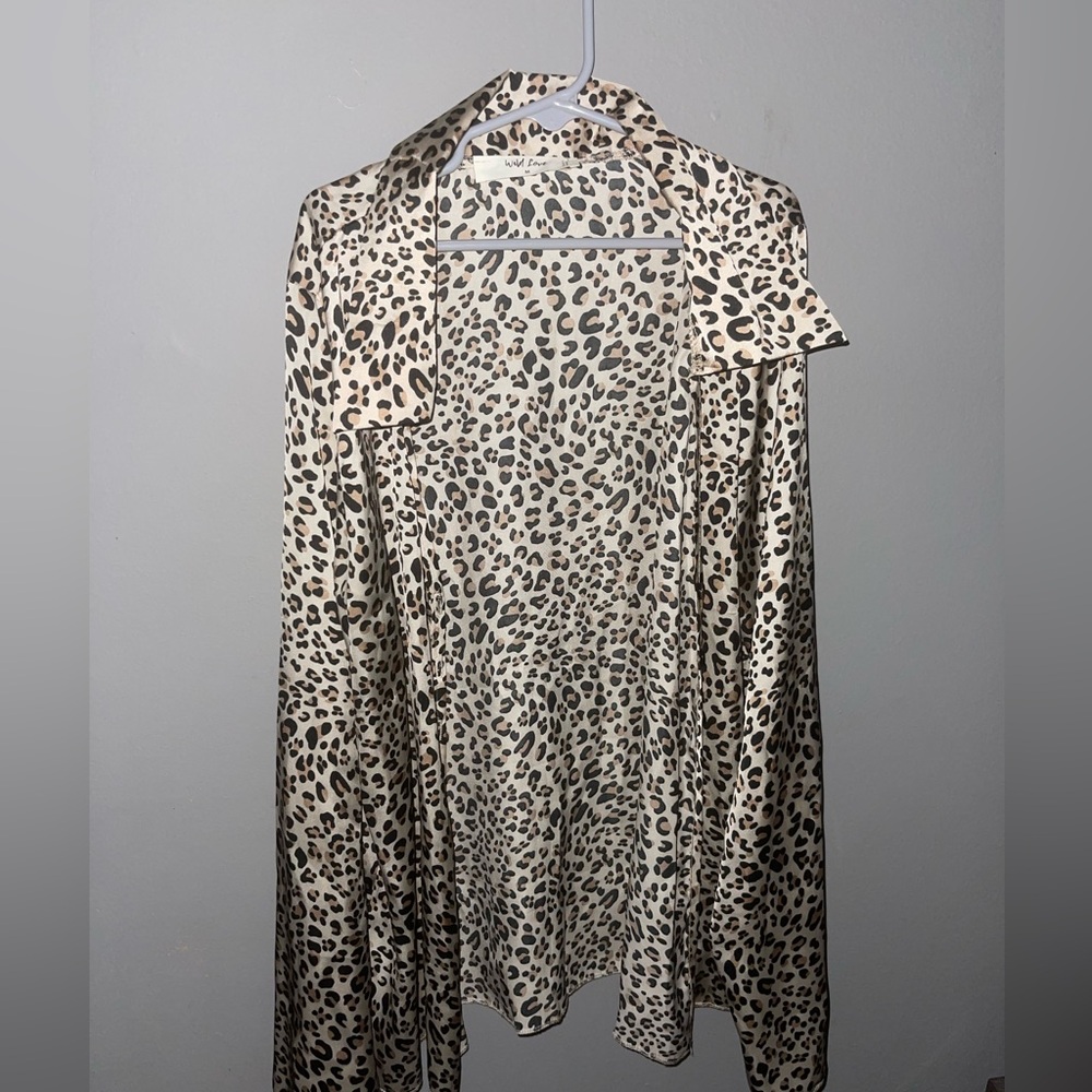 Wild Fable Cheetah print button down
